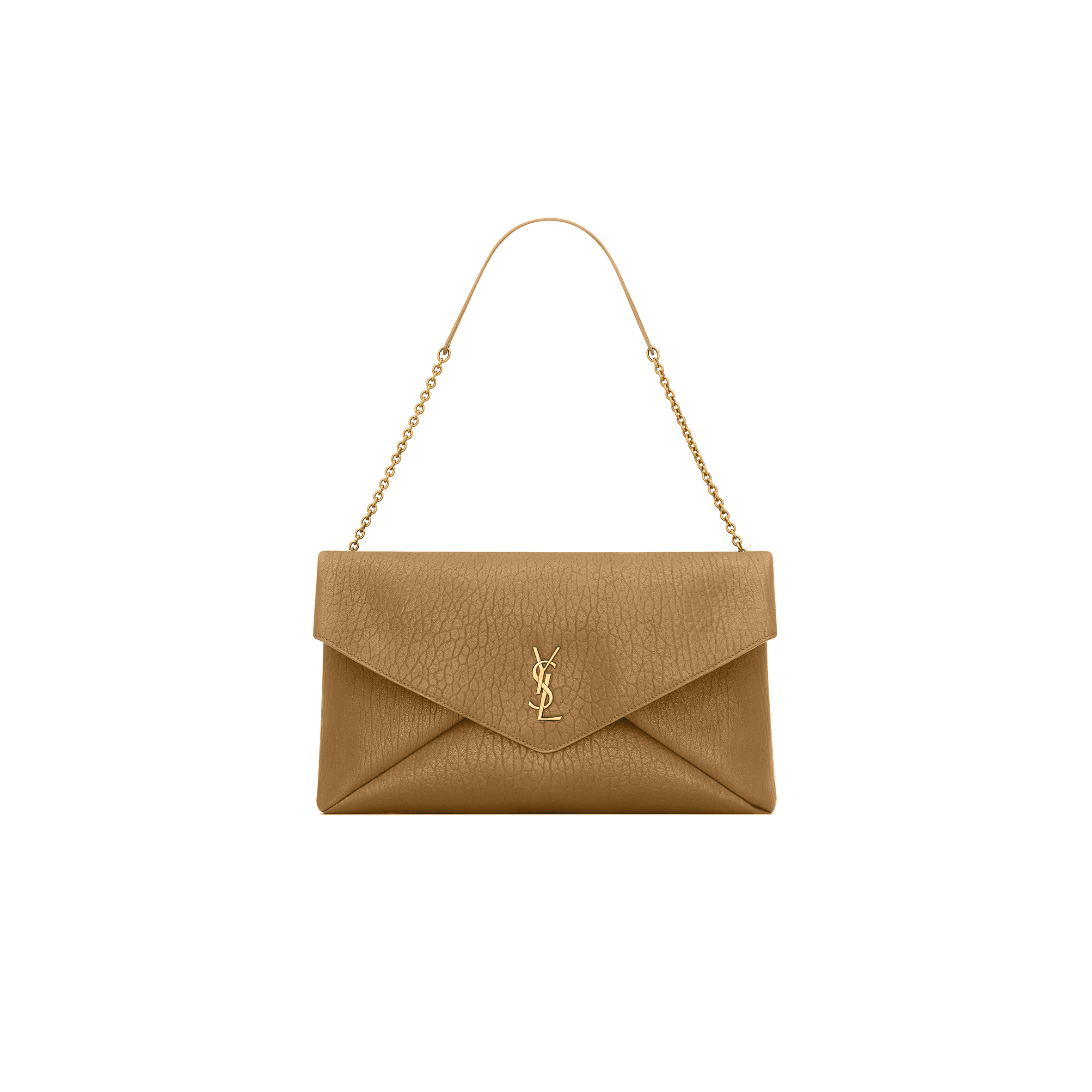YSL CASSANDRE LARGE POUCH ON CHAIN IN LAMBSKIN 855802 (35*22*3cm)